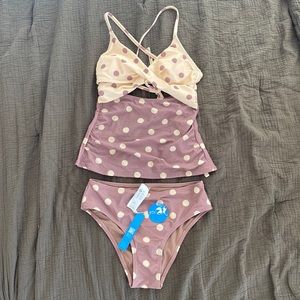 Nwt cupshe tankini polka dots